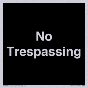 No Trespassing